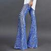 2025 Summer Women's High Waist Sequin Patchwork Wide-Leg Pants - European and American Casual Fashion Trend