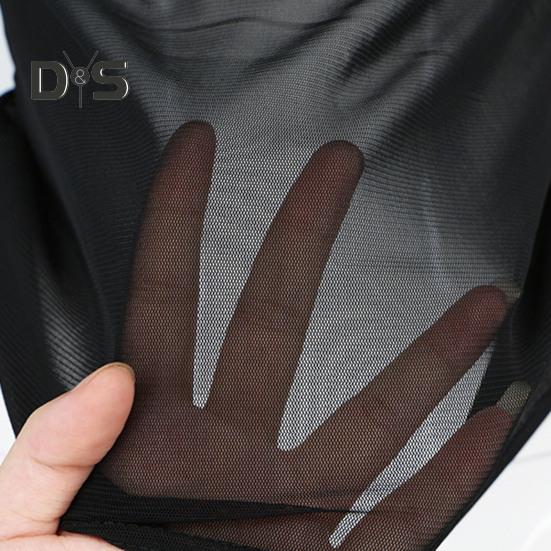 Women Club Top See Through Ultrathin Mesh Long Sleeve Solid Color Soft Breathable Round Neck Pullover Elastic Slim Fit Punk Beach Top