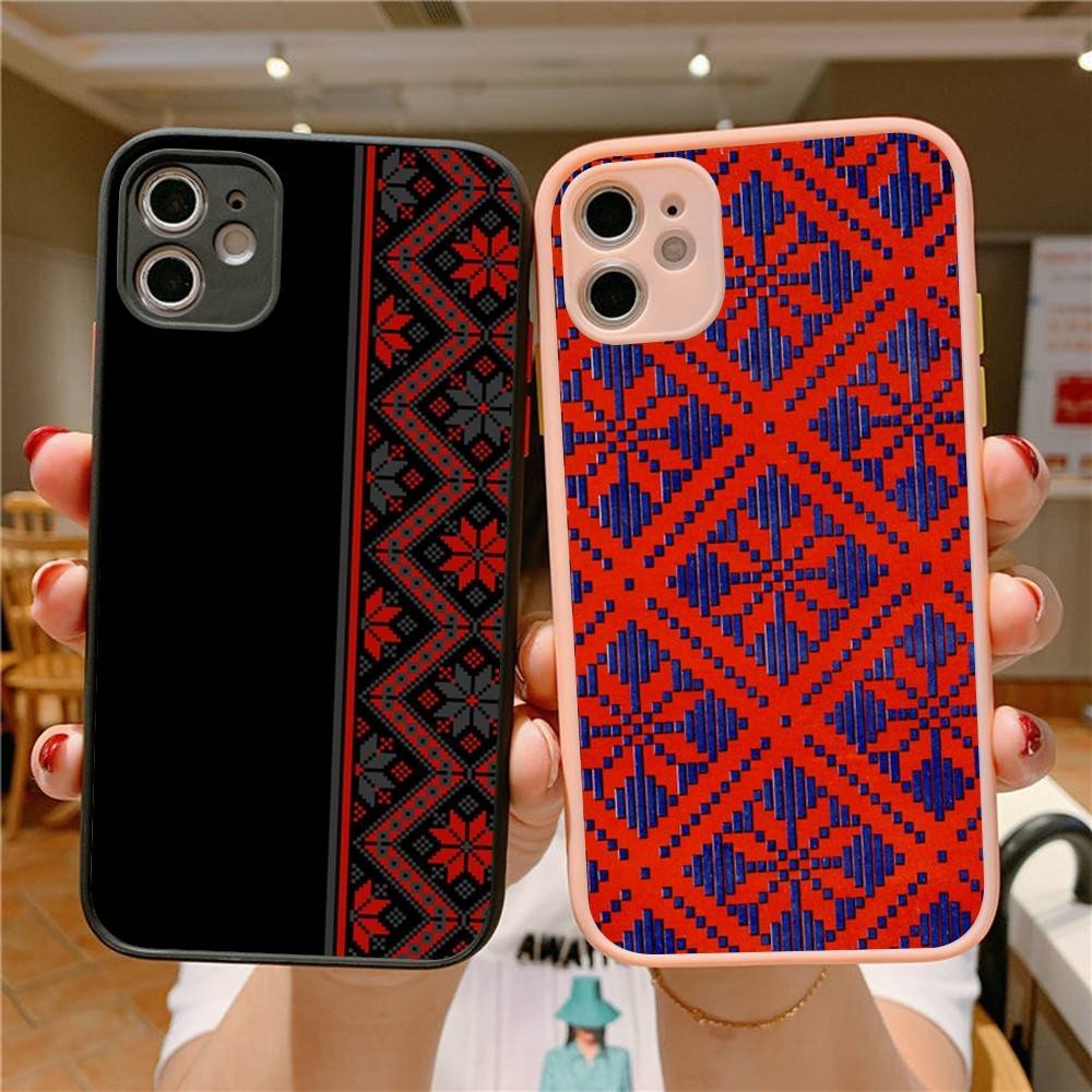 U-Ukraine Ornament Pattern Phone Case For IPhone 16 15 14 X XR XS 7 8 Plus 11 12 13 Pro MAX 13mini Matte Shockproof Case