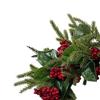 Christmas Wreath Front Door Wreath with Red Berries Home Decoration Winter Wreath for New Year Festival Wedding Indoor Farmhouse