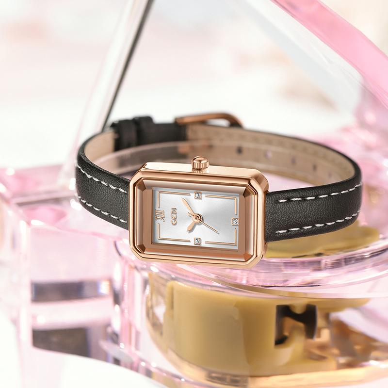 Small And Exquisite Student Watch, Niche High-End Small Sugar Cube Women'S Watch, High-Value Quartz Watch