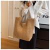Fashionable Large-capacity Straw Bag Women's 2025 New Casual Foreign Style Versatile Shoulder Bag Beach Vacation Tote Bag
