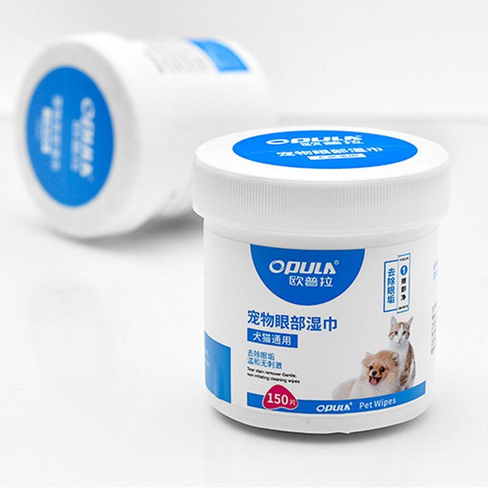 150pcs Ear Cleaning Wipes Pet Eye Wipes Dog Cat Tearmark Wet Wipes  Cats And Dogs Universal