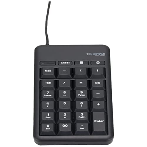 ELECOM Numeric Keypad Wired Membrane M Size USB Port with Hot Keys Heavy Duty Black TK-TCM015BK