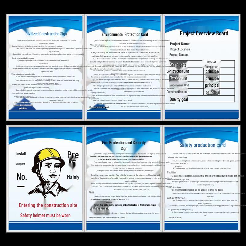 Wall-Mounted Aluminum Power Safety Regulation Sign
