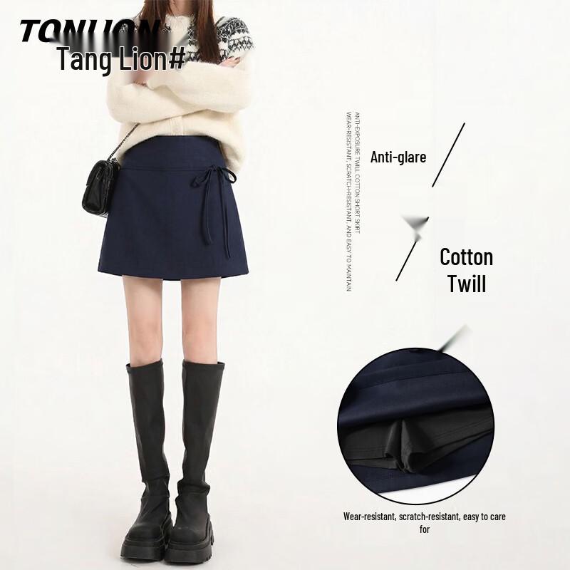 

TonLion Women s A-Line Mini Skirt with Bow L