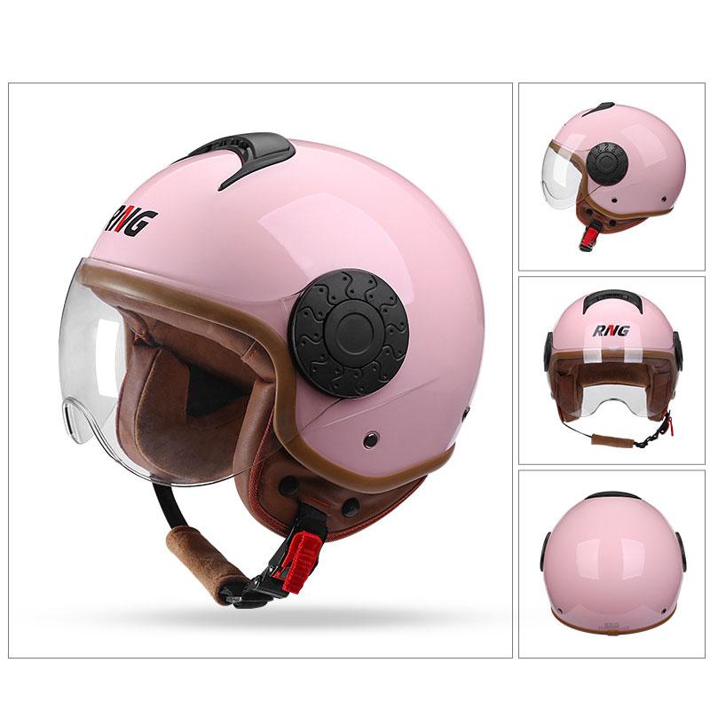 Motorcycle Retro Helmet High-definition Lens Breathable Scooter Electric-bike Helmet Cool Riding Equipment