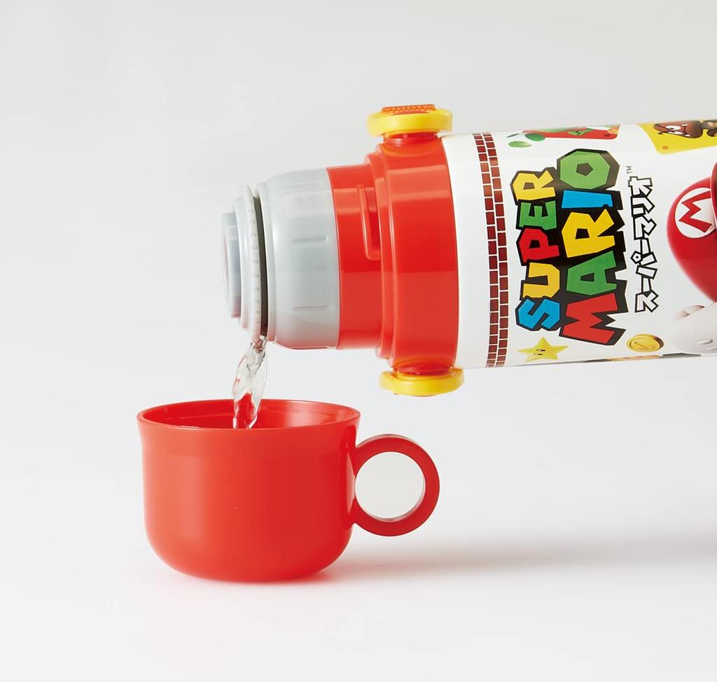 Skater Edelstahl-Wasserflasche, 580 ml, zum direkten Trinken, 570 ml, Super Mario 23, leichte Wasserflasche für Jungen, Sportflasche, süße Kinder