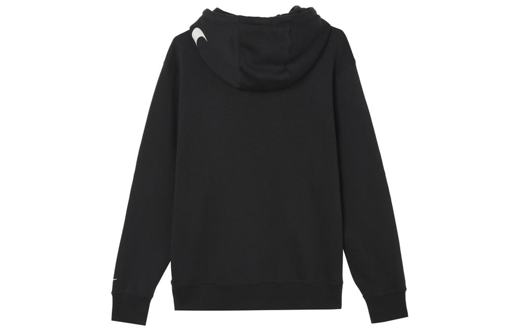 Nike Club Letter Print Fleece Lined Hooded Fashion Sweatshirt Men's Black FZ1039-010