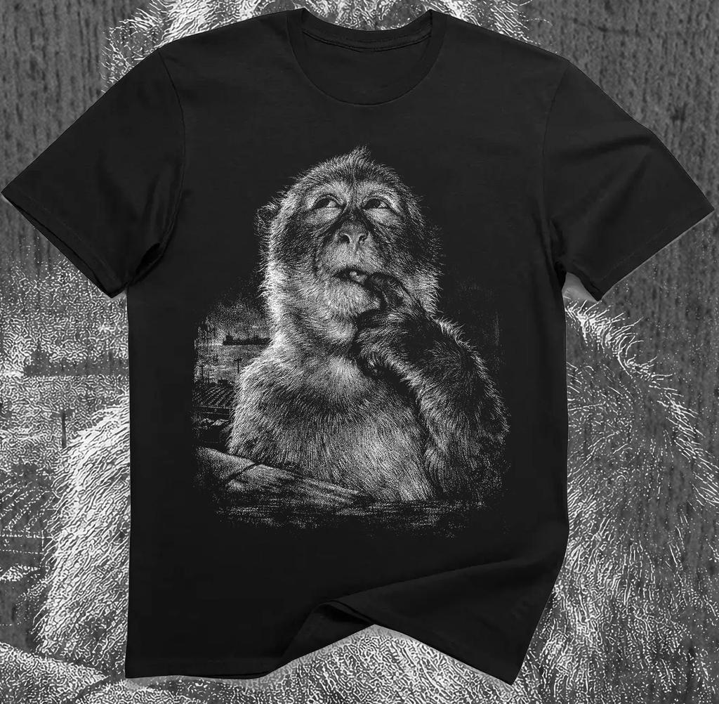 Philosopher Monkey Shirt – Funny Graphic Tee, Deep Thought