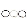 3PCS LGBTQ Bracelet Leather Stainless Steel Pride Woven Braided Magnet Lock Black Brown White LGBTQ Jewelry