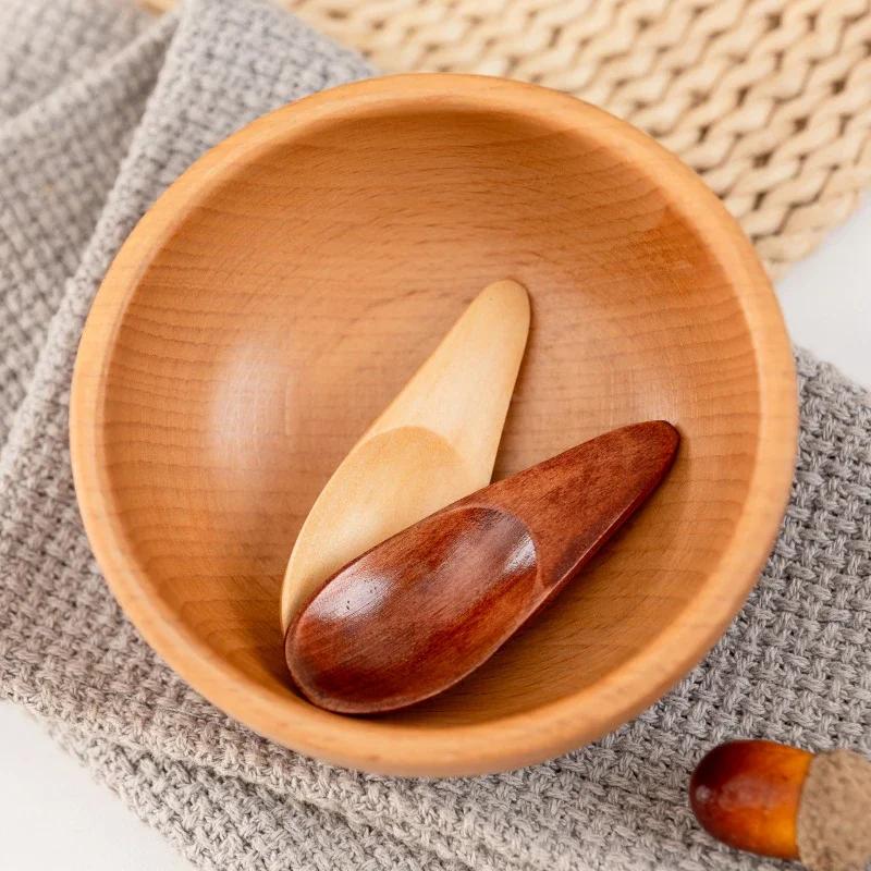 Mini-Teelöffel aus Holz Kurzer Griff Gewürzschaufel Besteck Kaffee Tee Kleiner Zuck Löffel Kaffeelöffel Küchenlöffel Werkzeuge