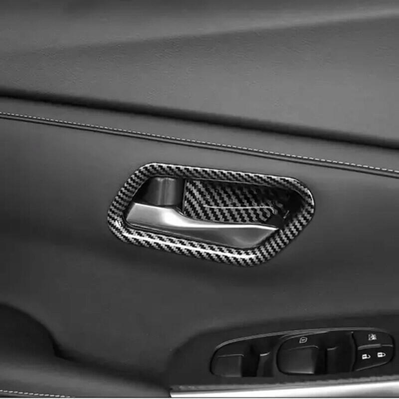 Carbon ABS For Nissan Sentra 2020-24 2023 Car Inner Door Handle Bowl Cover Trim