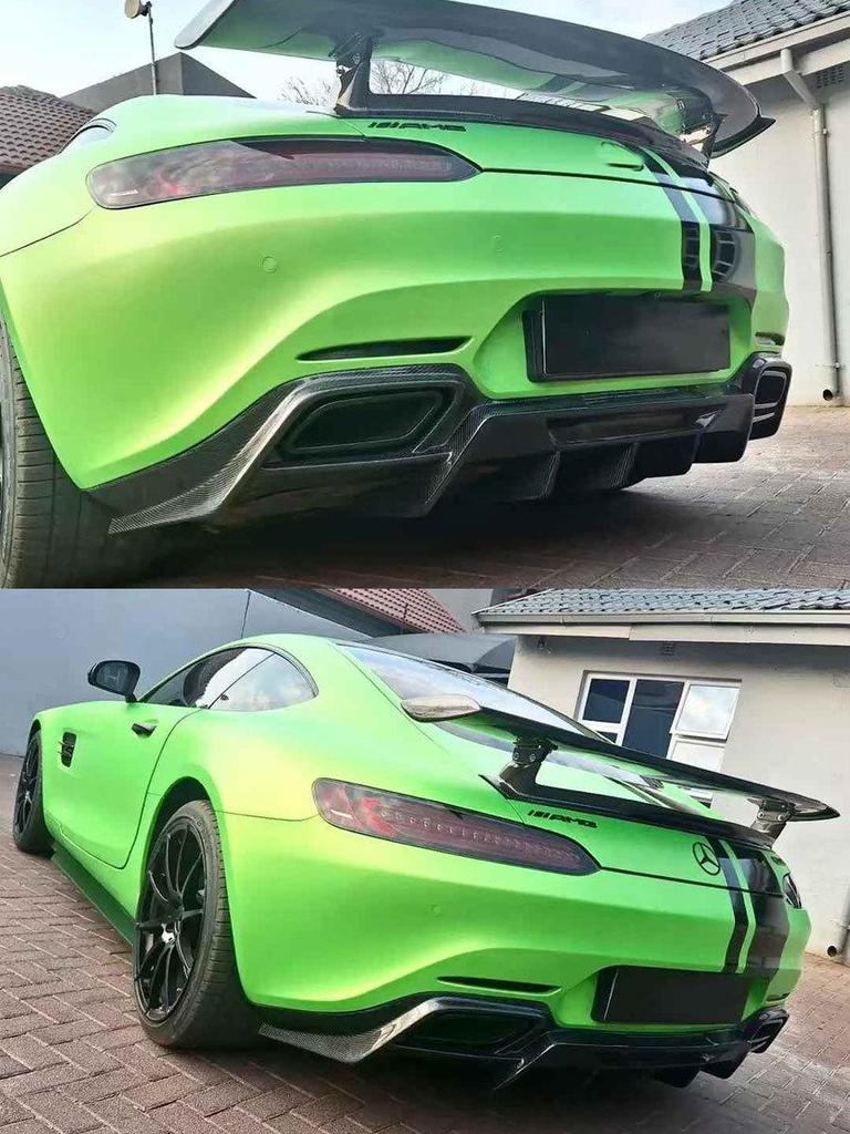 Mercedes AMG GT (2015-2019) Carbon Fiber Rear Diffuser & Spoiler with AMG GTS Front Lip