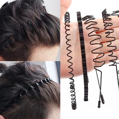 Metal Women Men's Unisex Accessories Sports High Quality 1PC Fashion Black Wave Minimalist Hairband