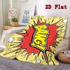 Pop Art "Bang" 2D Flat Pattern Flannel Blanket High Quality All Seasons Warmth and Comfort Perfect for Christmas Gifts.MMT0918129