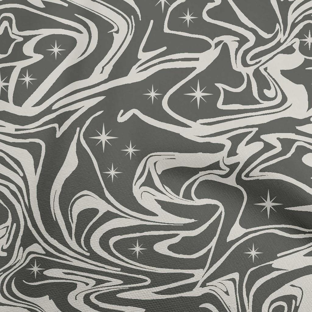 oneOone Cotton Flex Dark Blue Fabric Abstracts Sewing Material Print Fabric By The Yard 40 Inch