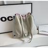 New Large Capacity Tote Bag Lightweight Drawstring Shoulder Bag Canvas Women Handbag
