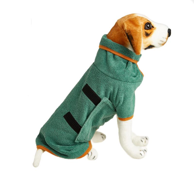 Quick Dry Dog Bath Robe Pet Towel Onesie for After Bath Swimming & Grooming Puppy Bathrobe for Dogs