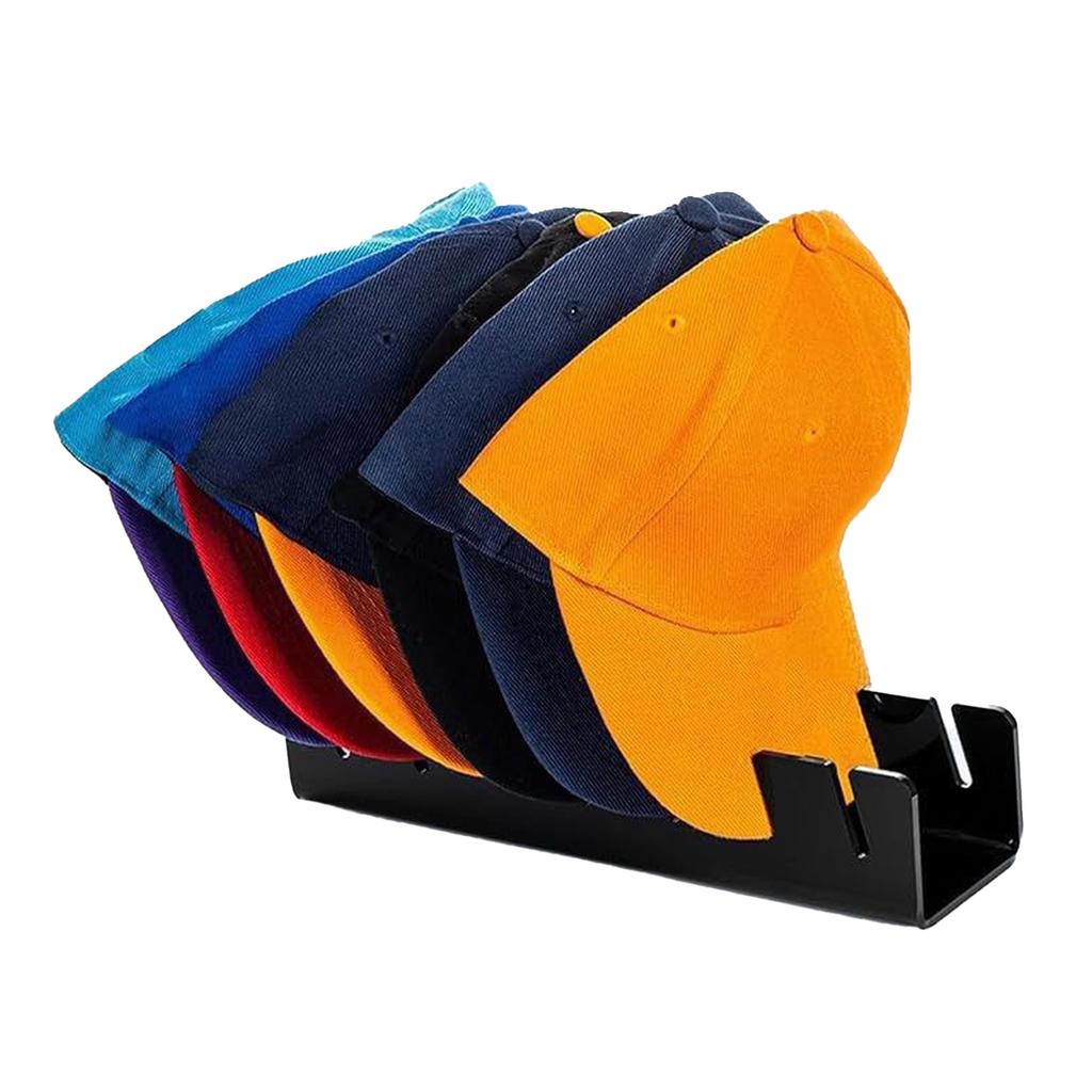 2Pcs Baseball Plastic Hat Display Storage Stand Rack Holder Rectangle Black