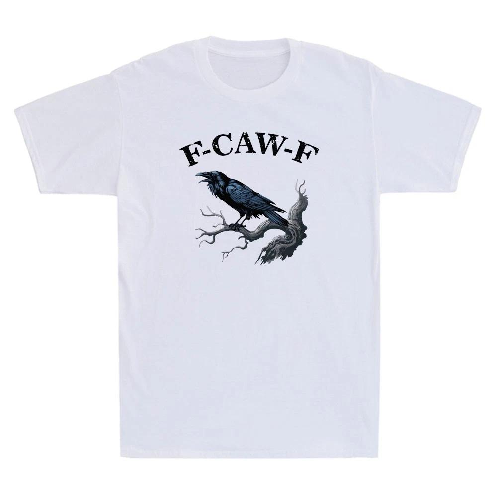 Black Crow FCAWF F F-Caw-F Funny Gothic Crow Graphic Men s Short Sleeve T-Shirt 2XL