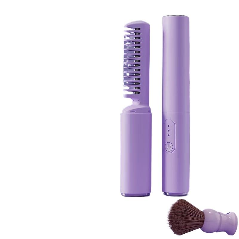 Damen Neueste Frisierkamm USB-Aufladung Glätteisen Schnelles Aufheizen Mini Haarkamm Tragbares Kabelloses Glätteisen