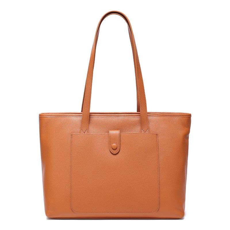 New trendy first-layer cowhide large-capacity large bag women's commuter tote bag versatile single shoulder leather women's bag