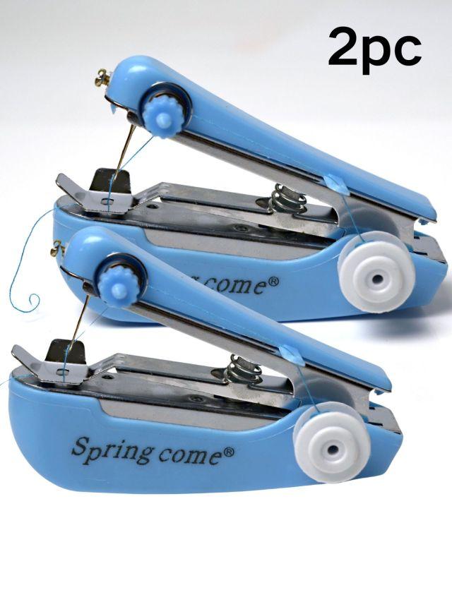 Mini machine à coudre manuelle portable, 1/2 pièces, pour la maison, pour l'extérieur, les voyages, galvanisée