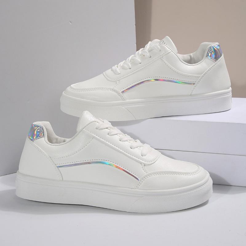 New Round Head Solid Color Little White Shoes Casual Single Shoes Trendy Women's Shoes