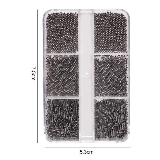 1 Kutu Tırnak Havyarı Boncuk Karışık Boyut Manikür Aksesuarları Nefis Sanat Mini Çelik Malzemeleri