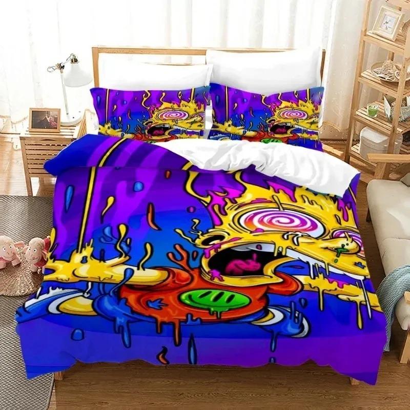 Hot Sale New Anime Cartoon 3D SS-Simpsonss Bedding Duvet Cover Set Bedding Set Baby Kids Adult Bedroom Set Gift 2/3piece Set