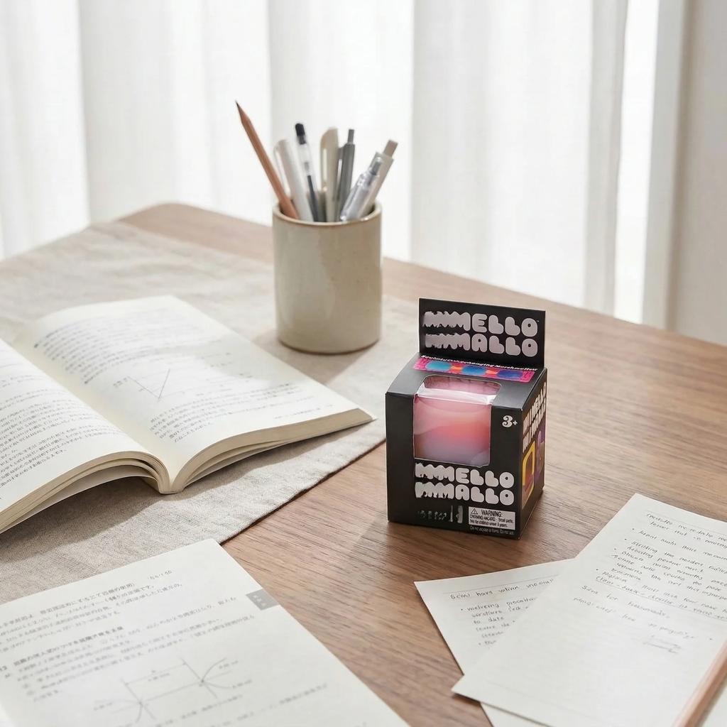 Needoh Nice Cube Sensorische Stressverlichter Fidget Tool Voor Angst & Focus Bureau Sensorische Kubus Voor Volwassenen & Kinderen Bureauornamenten