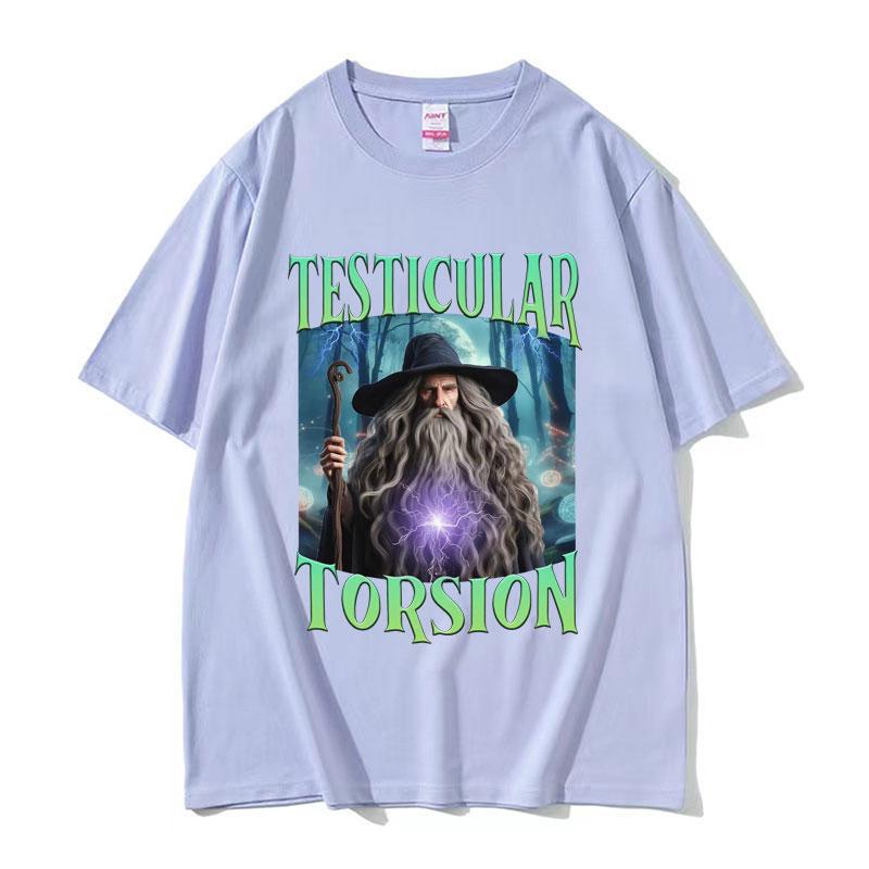 Shadow Wizard Funny T Shirt Testicular Torsion Meme Graphic Tee Shirt Men Women Retro Gothic Oversized Short Sleeve Tshirt Tops