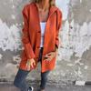 Pass Independent Site_Autumn/Winter Solid Color Casual Single Breasted Hooded Jacket