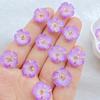10pcs 3D Shiny Colorful Acrylic Flower Flat-Back Single-Hole , Suitable for Scrapbook DIY Jewelry Craft