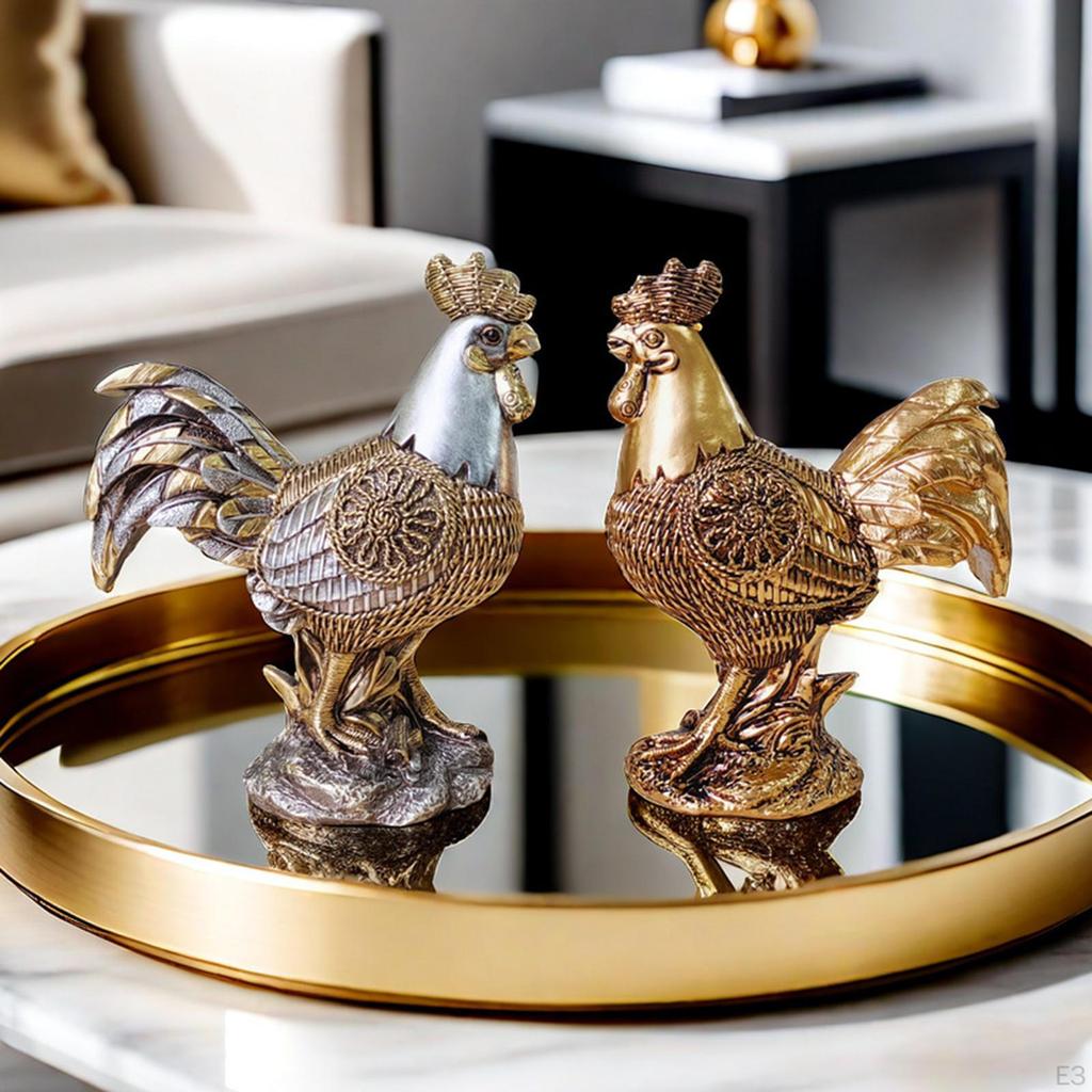 Hahn Figur Hahnen Skulptur Tier Harz Statue Hahn für Party Jubiläen