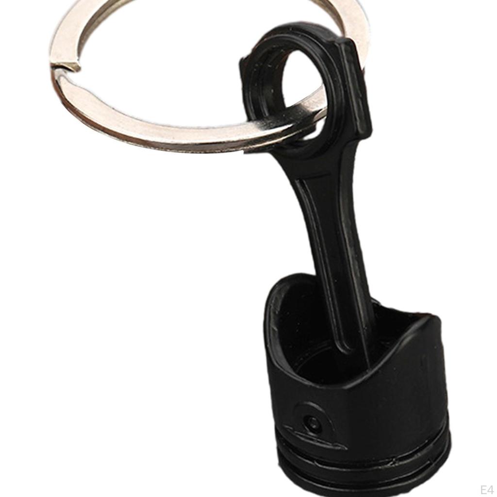 Car Engine Piston Style Keychain Keyring Zinc Alloy Auto Parts for Handbag Wallet