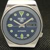 USED VINTAGE SEIKO 5 AUTOMATIC 6309A JAPAN MENS D/D BLUE WATCH 595a-a312343-2