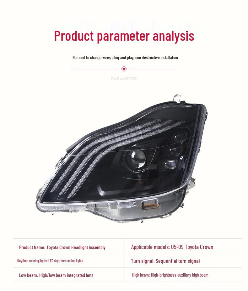 Headlights for 2011-2015 Sonata: Double Lens Xenon with LED Daytime Running Lights