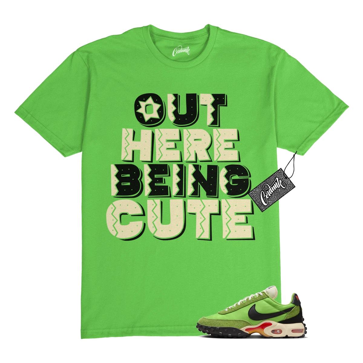 Air Max Waffle Racer Action Green Black Total Orange T Shirt to Match C4 S
