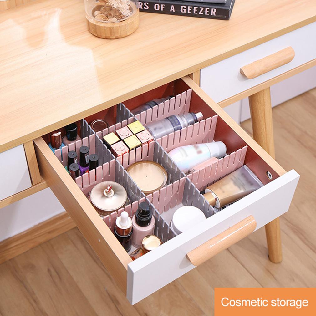 4pcs/set Adjustable Drawer Organizer Divider Household Storage Fence Drawer Divider Plate Bedroom Office Dresser Organizers