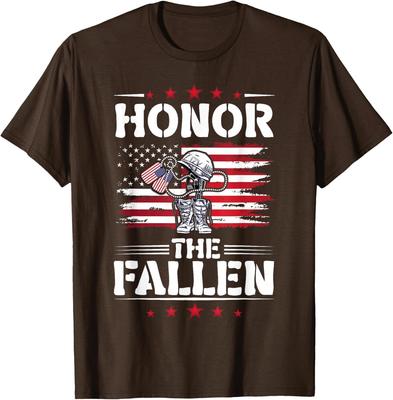 Honor The Fallen Combat Boots Usa Flag Design Unisex T-Shirt