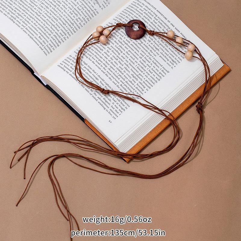 Bohemian retro style fringed waist chain women's exquisite hand-woven waist rope with skirt spring and summer ethnic style belt