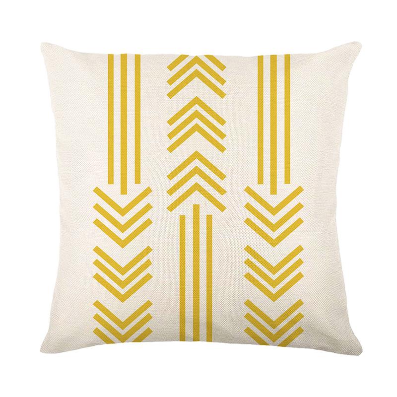 New Waterproof Pillow Cover, Three-proof, Fine Linen, Oil-proof and Stain-proof, Outdoor Geometric Line Printed Pillow Cover