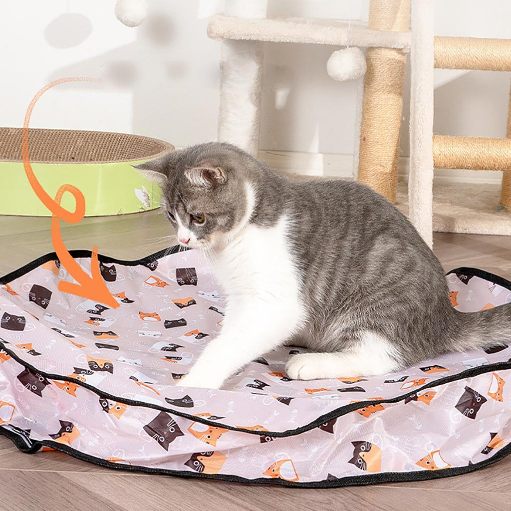 Interactive Cat Toys Ball Cover Kit Fast Rolling In Pouch Hide and Seek Kitten Toy Motion Activated Interactive Indoor Cat Toy