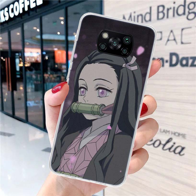 Demon Slayer Kamado Nezuko Phone Case For Xiaomi Poco X3 Nfc M3 F3 F1 Mi Note 10 Pro 11 Lite 9 8 CC9 9T 10T A3 A2 A1 11i Fundas
