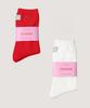 RONRON [2Pack] Heart Ribbon Socks (2Color)