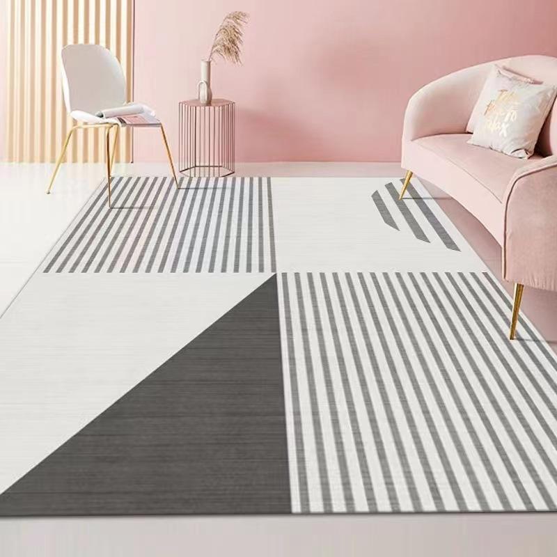 Japanese Style Quiet Wind Living Room Carpet Floor Mat Nordic Geometric Luxury Carpet Full Bedding Household Room Bedside Carpet