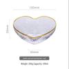 ZISIZ Gold Rim Heart-shaped Glass Salad & Dessert Bowls, Large (Set of 2)