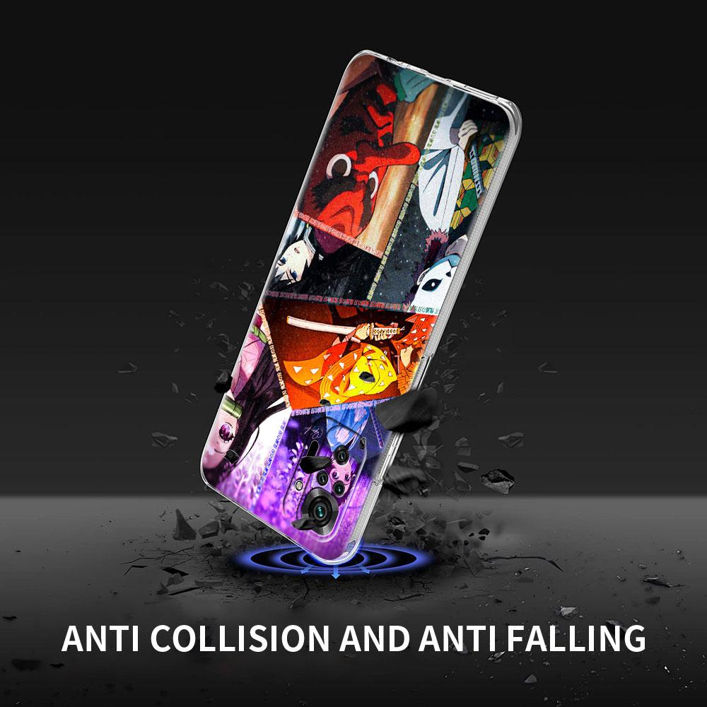 Anime Demon Slayer Weiche Klarsichthülle Für Xiaomi Redmi Note 10 9 8 Pro 9S 10S 8T 9A 9C K40 7 9T 8A Stoßfeste Silikon-Handyhülle